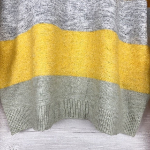 Forever 21 Womens Sweater Medium‎ Mock Neck Long Sleeve Color Block Multicolor - Picture 4 of 13